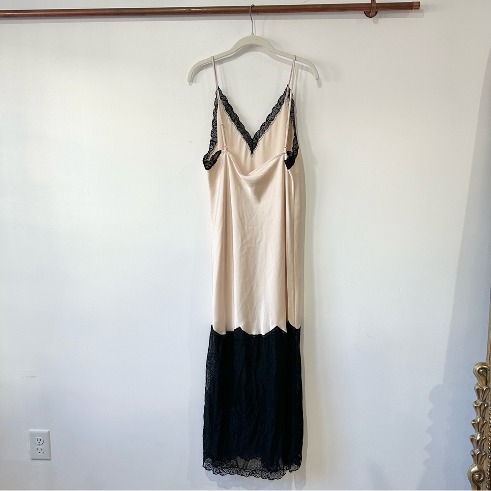 NWT Jonathan Simkhai Trish Patchwork Lace Midi Slip Dress - Picture 4 of 8